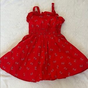 Disney Minnie Mouse Red Sundress with White Bow Print